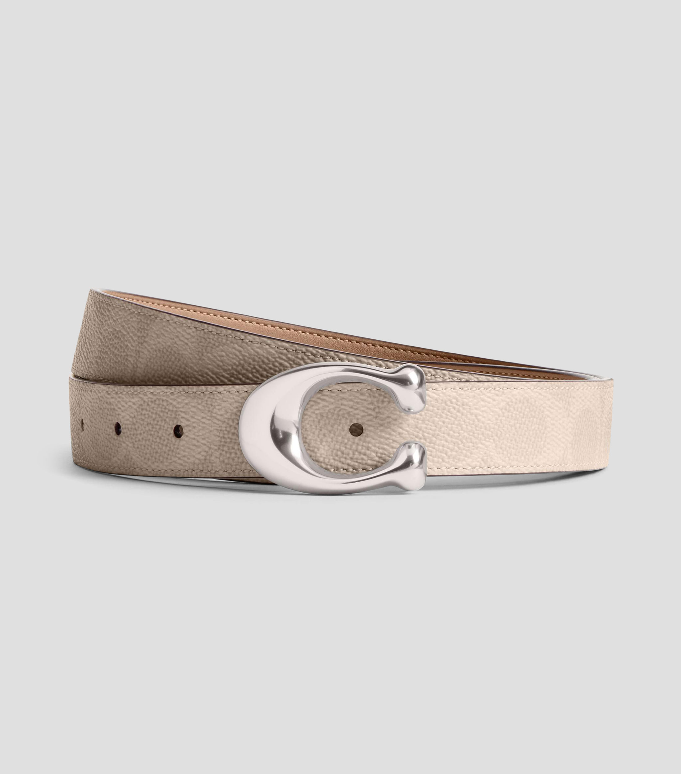 Cinturón reversible en piel casual Mujer